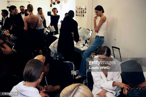 Gucci Fall 2003 Ready to Wear Runway Show Backstage and Audience