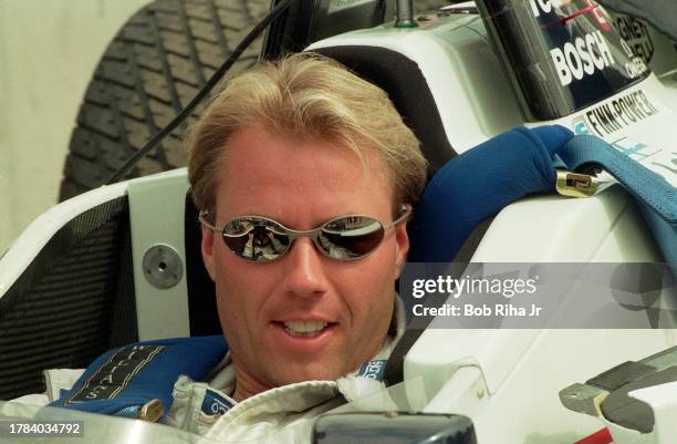 Racer JJ Lahto at Long Beach Grand Prix Race, April 3, 1998 in Long Beach, California.