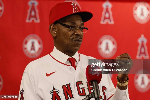 The Los Angeles Angels introduced Ron Washington as their new manager on Wednesday, Nov. 15, 2023. Washington previously managed the Rangers from...