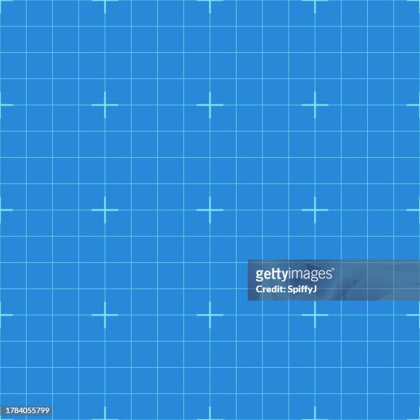 blueprint grid lines on paper - graph paper stock illustrations