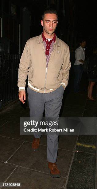 Reg Traviss leaving the Groucho club on August 29, 2013 in London, England.