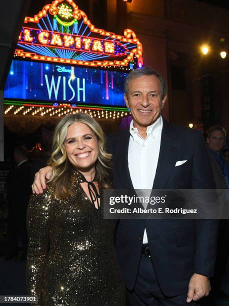 Jennifer Lee, CCO at WDAS and Bob Iger, CEO, Disney attend the World Premiere of Walt Disney Animation Studios' "Wish" at El Capitan Theatre in...