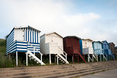 Beach Huts at Walton on the Naze, Essex, UK.