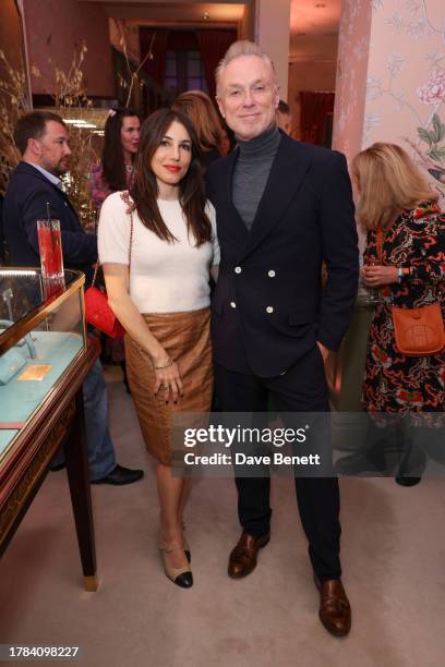 Lauren Kemp and Gary Kemp attend the Pragnell "Good As Gold" Event at the Pragnell Mount Street showroom on November 15, 2023 in London, England.