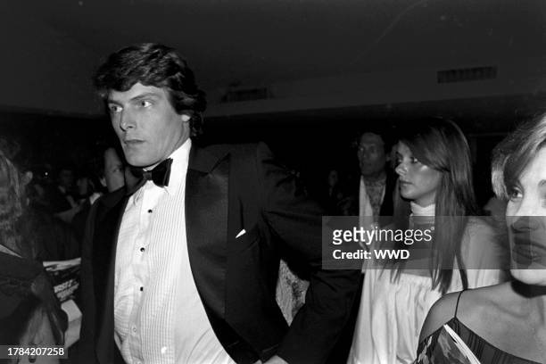 Christopher Reeve and Gae Exton attend a screening at Plitt Century Plaza Theaters in Century City, California on March 15, 1979.