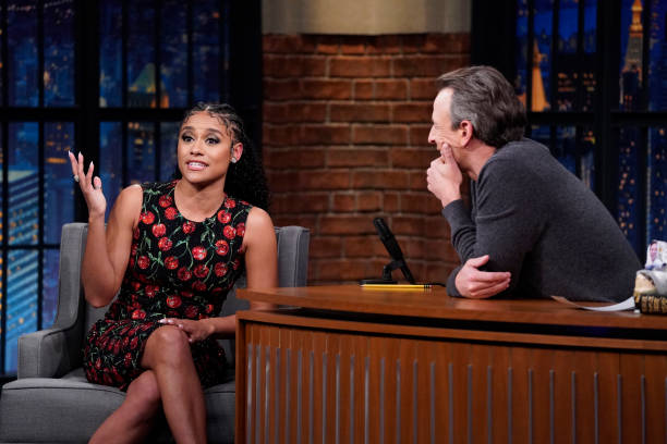 NY: NBC'S "Late Night With Seth Meyers" With Guests Ariana DeBose, Iman Vellani (Band Sit-in: Clementine Moss)