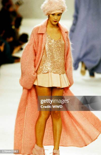 Model Natane Boudreau; The filming of this fashion show is part of the Unzipped documentary.