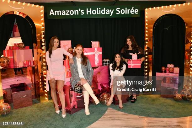 Margo Oshry, Jackie Oshry, Claudia Oshry, and Olivia Oshry attend Amazon’s Annual Holiday Soiree on Wednesday, November 8 in New York City