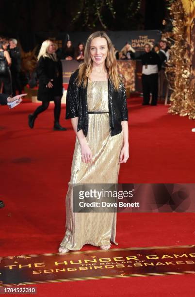 Anna Nightingale attends the World Premiere of "The Hunger Games: The Ballad of Songbirds & Snakes" at the BFI IMAX Waterloo on November 09, 2023 in...