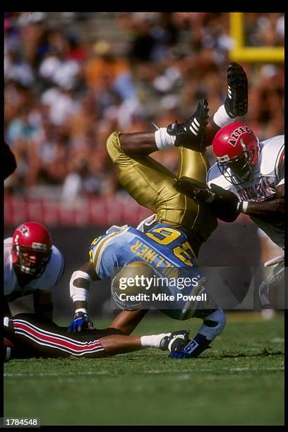 James Milliner of the UCLA Bruins in action during a game against the San Diego State Aztecs. UCLA won the game 35-7. Mandatory Credit: Mike Powell...