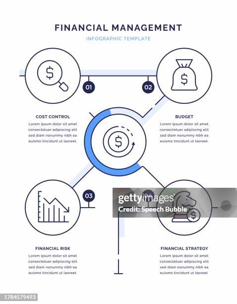 financial management infographic design - base line stock illustrations