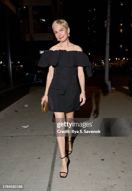 Actress Michelle Williams is seen on the streets of Manhattan on November 08, 2023 in New York City.