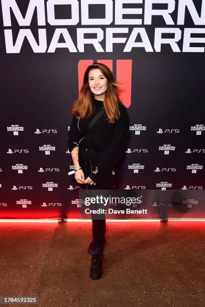 Natalie Pikeattends the Call of Duty: Modern Warfare III launch in the UK with an airport themed party based on beloved multiplayer map Terminal on...