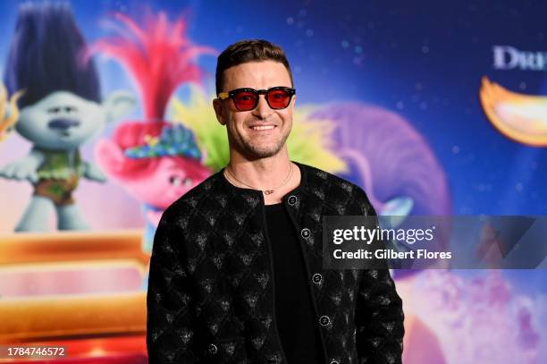 Justin Timberlake at the special screening of "Trolls Band Together" held at TCL Chinese Theatre on November 15, 2023 in Los Angeles, California.