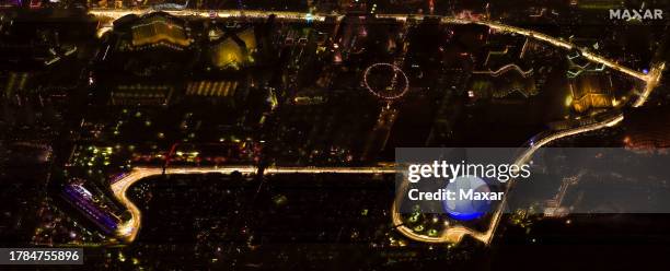 Maxar satellite imagery of Las Vegas, Nevada that provides a dramatic look at the city, the Sphere and the race course for this weekend's Formula 1...