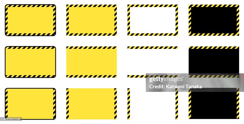 Warning Vector Frame Vector Illustration Set Of Warning And Attention Type Frames High-Res ...