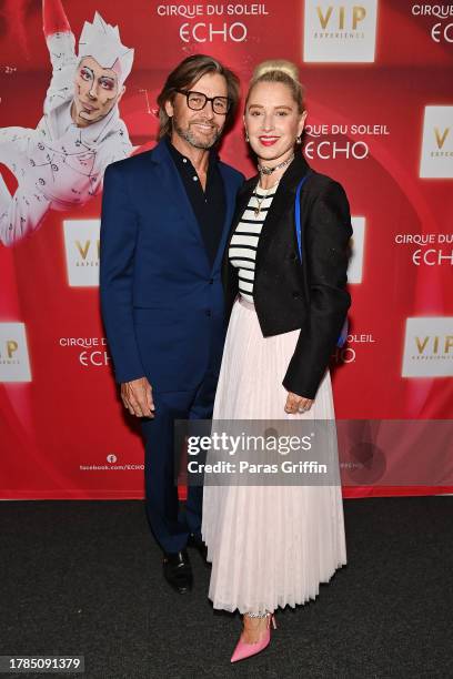 Grant Show and Katherine LaNasa attend Cirque du Soleil presents the Atlanta Premiere of "Echo" at The Big Top at Atlantic Station on November 09,...