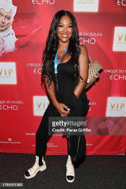 Kenya Moore attends Cirque du Soleil presents the Atlanta Premiere of "Echo" at The Big Top at Atlantic Station on November 09, 2023 in Atlanta,...