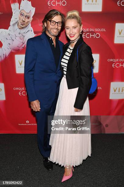 Grant Show and Katherine LaNasa attend Cirque du Soleil presents the Atlanta Premiere of "Echo" at The Big Top at Atlantic Station on November 09,...