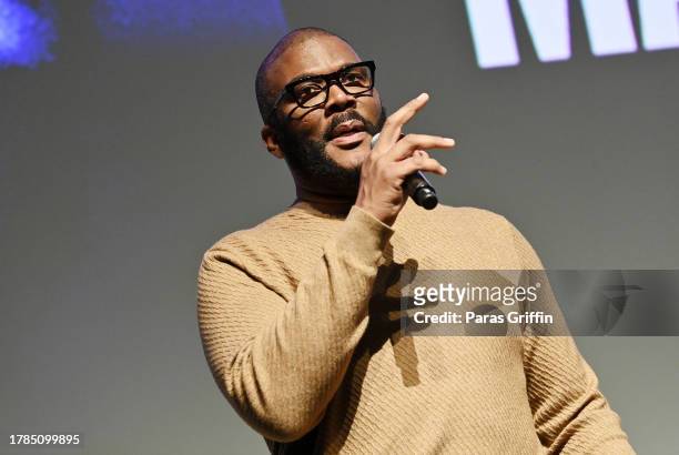 Tyler Perry attends the special screening of "Maxine's Baby: A Tyler Perry Story" documentary at Rialto Center for the Arts at Georgia State...