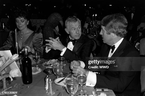 Joanna Holland and Johnny Carson attend a benefit event, presented by the Women's Guild of Cedars-Sinai, in Los Angeles, California, on December 14,...