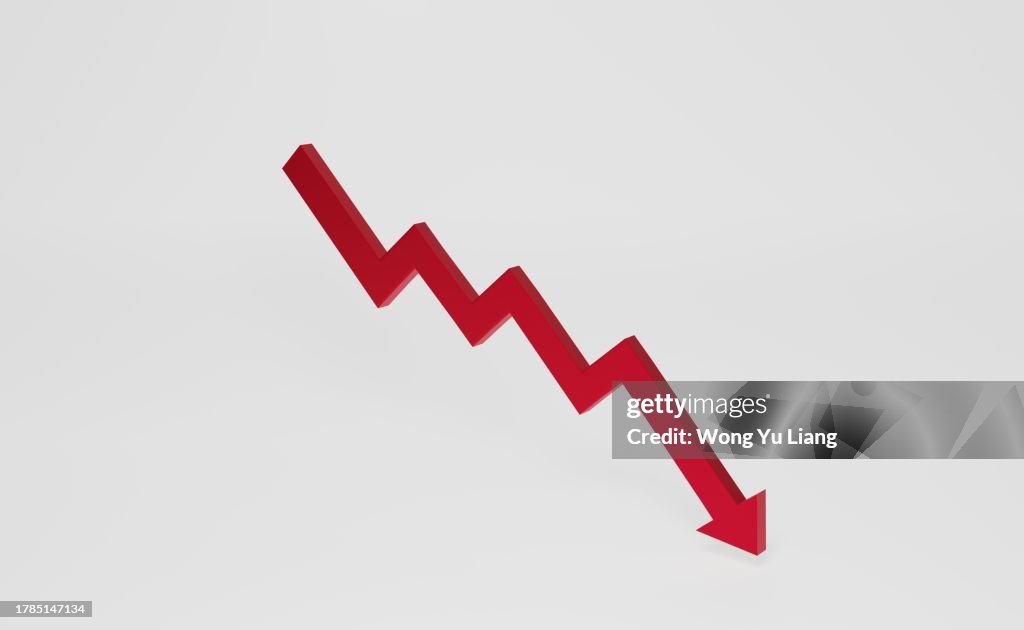 Down arrow with white background