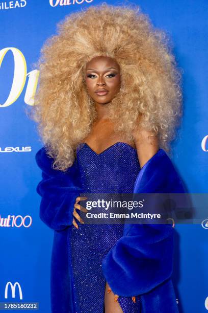 Symone attends the OUT100 Party at NeueHouse Hollywood on November 09, 2023 in Hollywood, California.