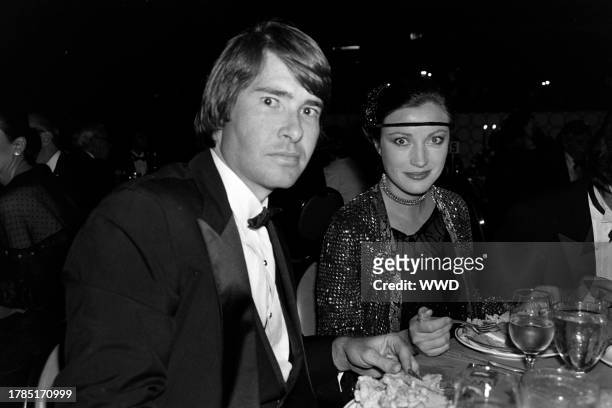 David Flynn and Jane Seymour attend a benefit event, presented by the Women's Guild of Cedars-Sinai, in Los Angeles, California, on December 14, 1981.