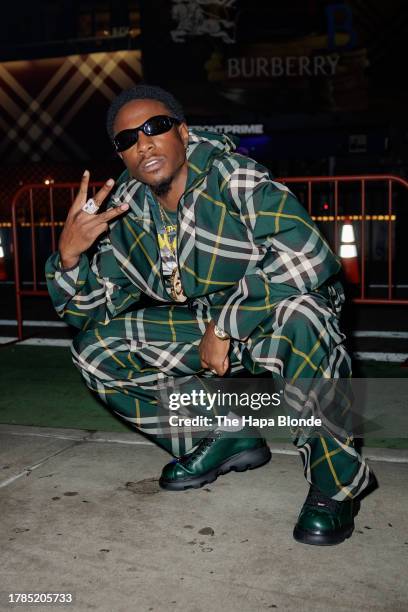 Joey Bada$$ attends Burberry Knight Bar Event in NoHo on November 09, 2023 in New York City.