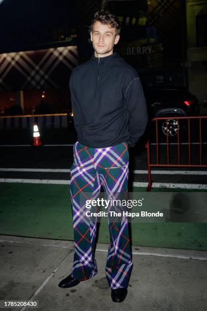 Brandon Flynn attends Burberry Knight Bar Event in NoHo on November 09, 2023 in New York City.