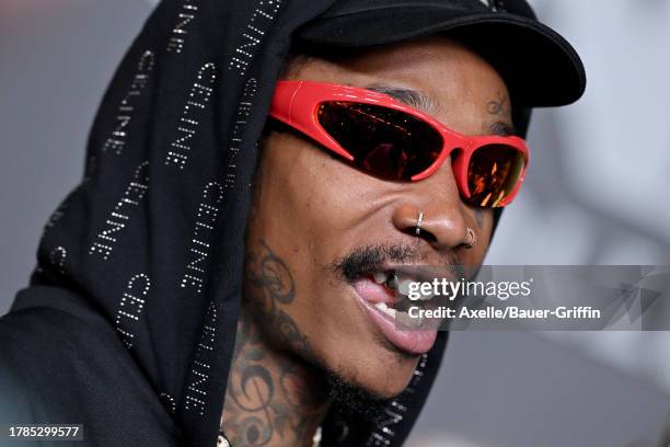 Wiz Khalifa attends the Los Angeles Premiere Event for Onyx's Collective's "Drive With Swizz Beatz" at Petersen Automotive Museum on November 09,...