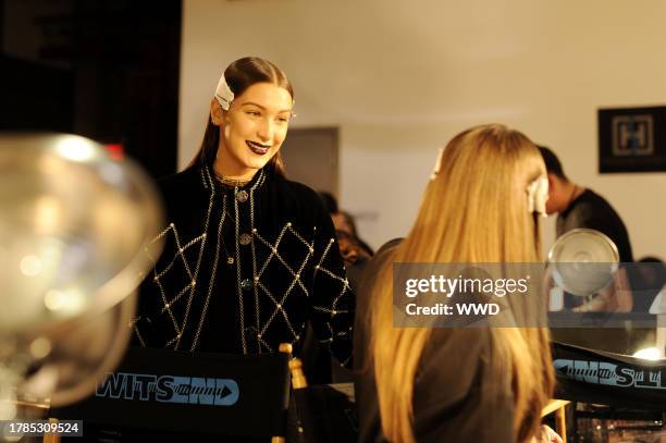 Bella Hadid backstage