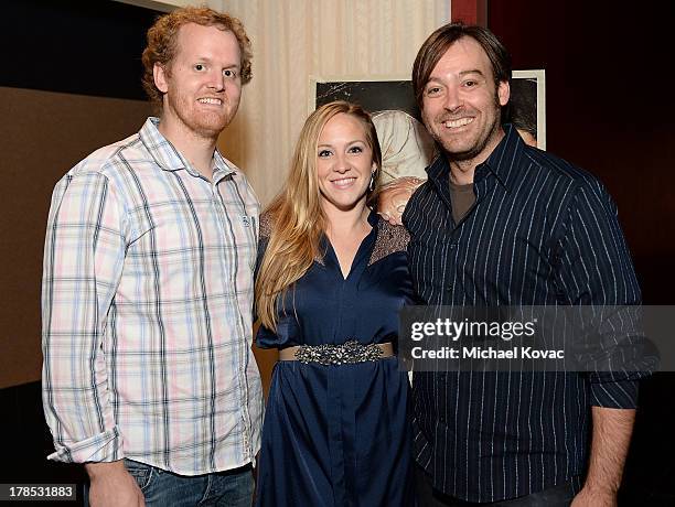Producers John Suits, Kerry Johnson, and Gabriel Cowan attend the Los Angeles Premiere of "Bad Milo" at ArcLight Cinemas on August 29, 2013 in...