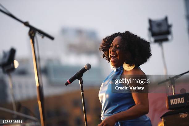 Singer Ledisi performs at the premiere of Starzs Run The World at NeueHouse on May 13, 2021 in Hollywood, California.