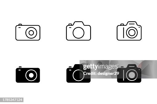 Camera Icon Set Vector Design. Camera Icon Set Vector Design.