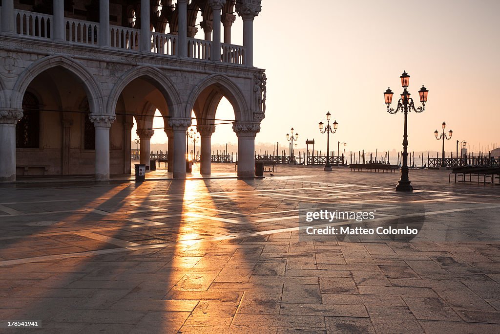 Sunrise at Ducal Palace in Venice, Italy