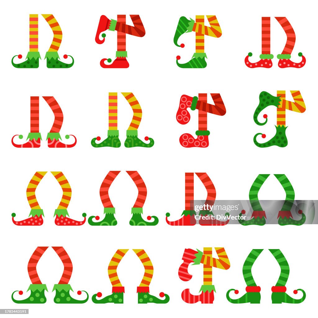 Christmas elf feet set