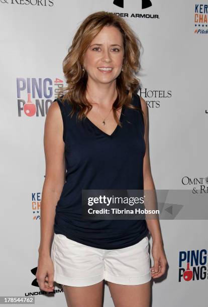 Jenna Fischer attends Clayton Kershaw's inaugural ping pong 4 purpose charity event benefitting 'Kershaw's Challenge' at Dodger Stadium on August 29,...