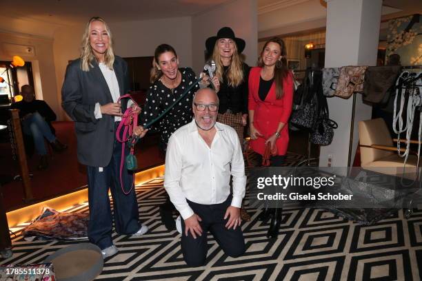 Sylvia Walker, Co-Founder Claudelle Deckert and Peter Olsson, Verena Ofarim, Simone Ballack during the Bo & Flash launch event at Famtain Member Club...