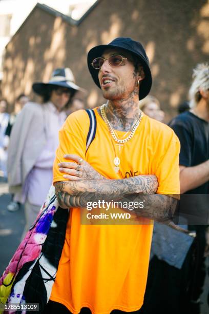 Street Style at Milan Fashion Week Men's Spring 2020, photographed in Milan on June 15 - 17, 2019...