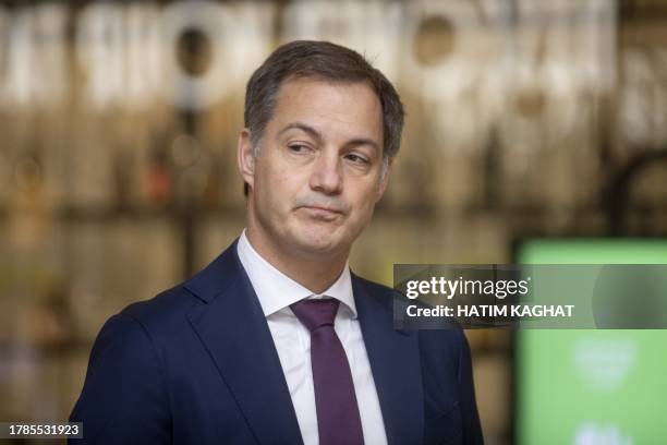 Prime Minister Alexander De Croo pictured during the launch of a new generic promotional campaign around Belgian beer, in Brussels Thursday 16...