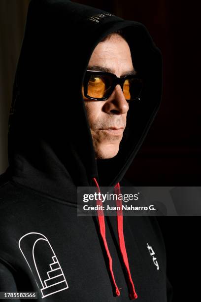 Oscar Jaenada poses for a portrait session at The Westin Palace Hotel on October 05, 2023 in Madrid, Spain.