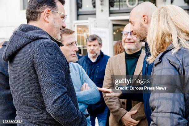 The mayor of Madrid, Jose Luis Martinez-Almeida , after participating in a minute's silence to condemn the machista murder last Saturday, on 10...