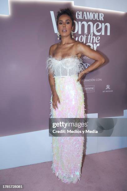 Fela Domínguez poses for a photo during a Red Carpet of 2023 Women of the Year, of Glamour Magazine at Hotel St. Regis on November 9, 2023 in Mexico...