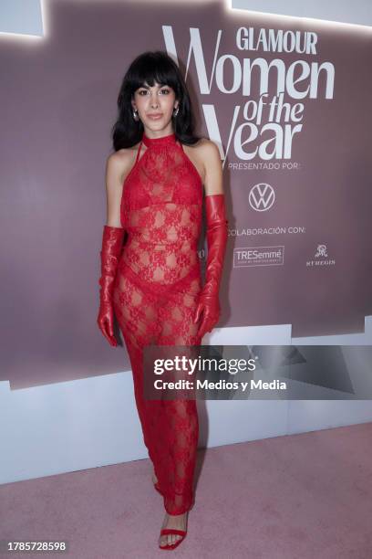 Victoria Volkova poses for a photo during a Red Carpet of 2023 Women of the Year, of Glamour Magazine at Hotel St. Regis on November 9, 2023 in...
