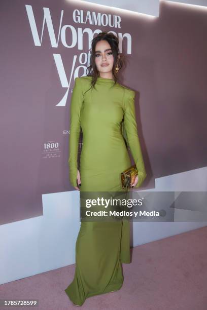 Raquel Chávez poses for a photo during a Red Carpet of 2023 Women of the Year, of Glamour Magazine at Hotel St. Regis on November 9, 2023 in Mexico...