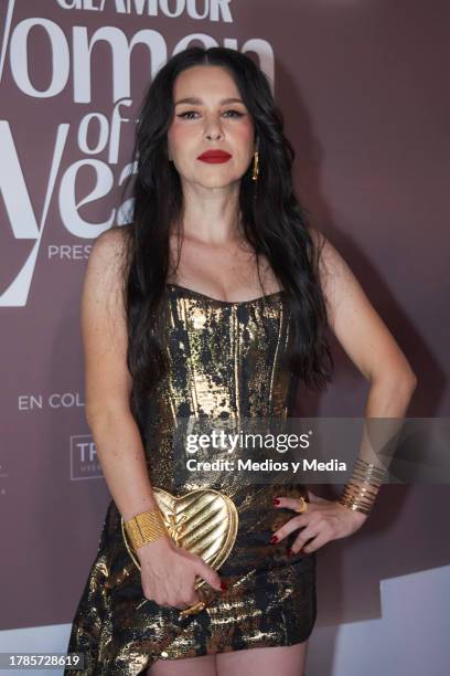 Denise Guerrero poses for a photo during a Red Carpet of 2023 Women of the Year, of Glamour Magazine at Hotel St. Regis on November 9, 2023 in Mexico...