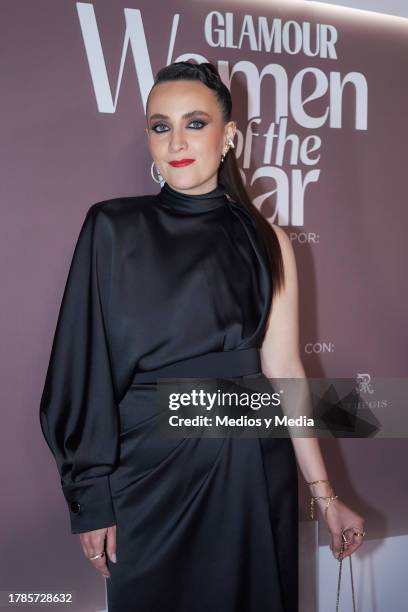 Farah Slim poses for a photo during a Red Carpet of 2023 Women of the Year, of Glamour Magazine at Hotel St. Regis on November 9, 2023 in Mexico...