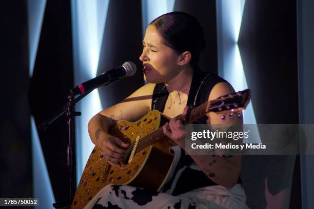 Singer Elsa y Elmar performs during the ceremony 2023 Women of the Year, of Glamour Magazine at Hotel St. Regis on November 9, 2023 in Mexico City,...