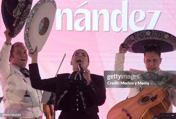 Singer Camila Fernández performs during the ceremony 2023 Women of the Year, of Glamour Magazine at Hotel St. Regis on November 9, 2023 in Mexico...